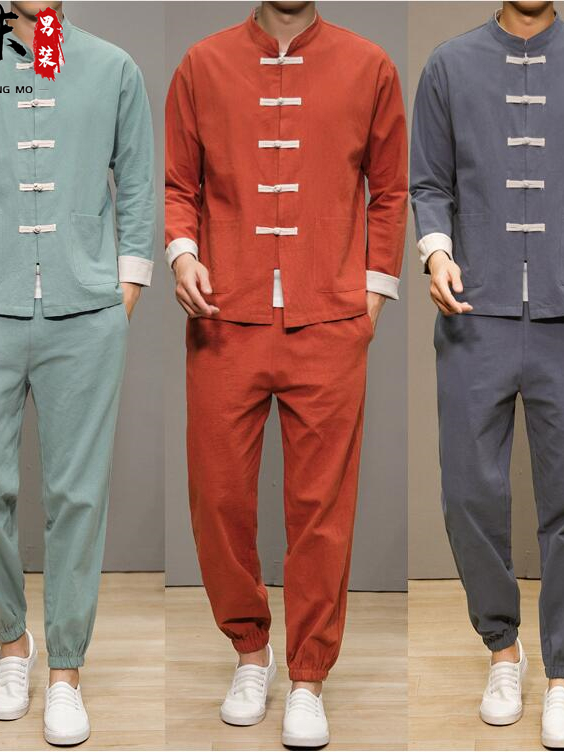 Health & Wellness Pay - Tang-Anzug im chinesischen Stil aus Baumwolle